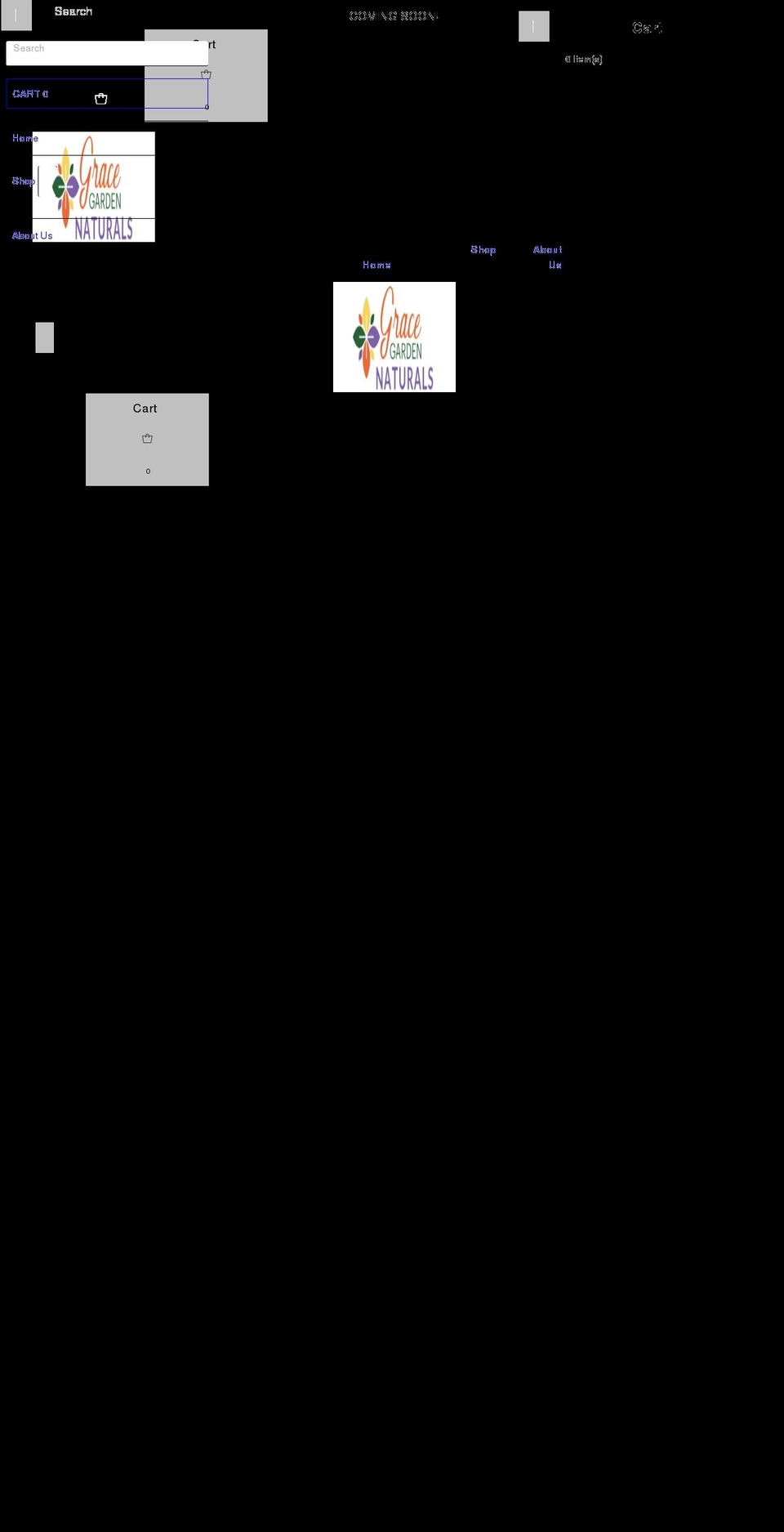 gracegardenapothecary.com shopify website screenshot