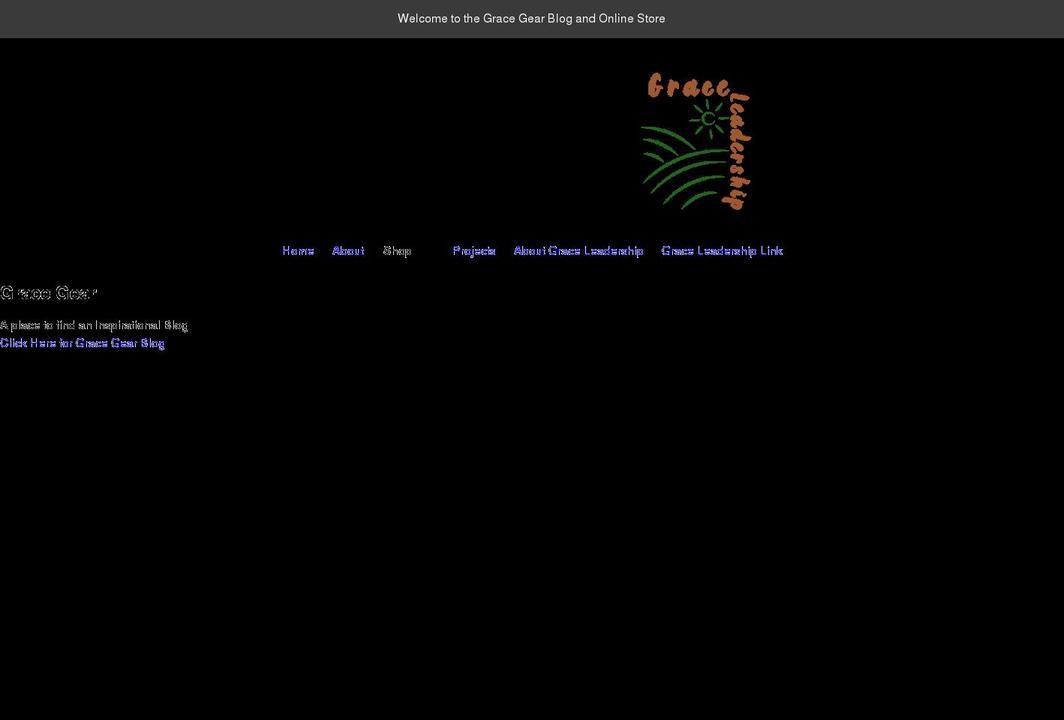 gracegear.org shopify website screenshot