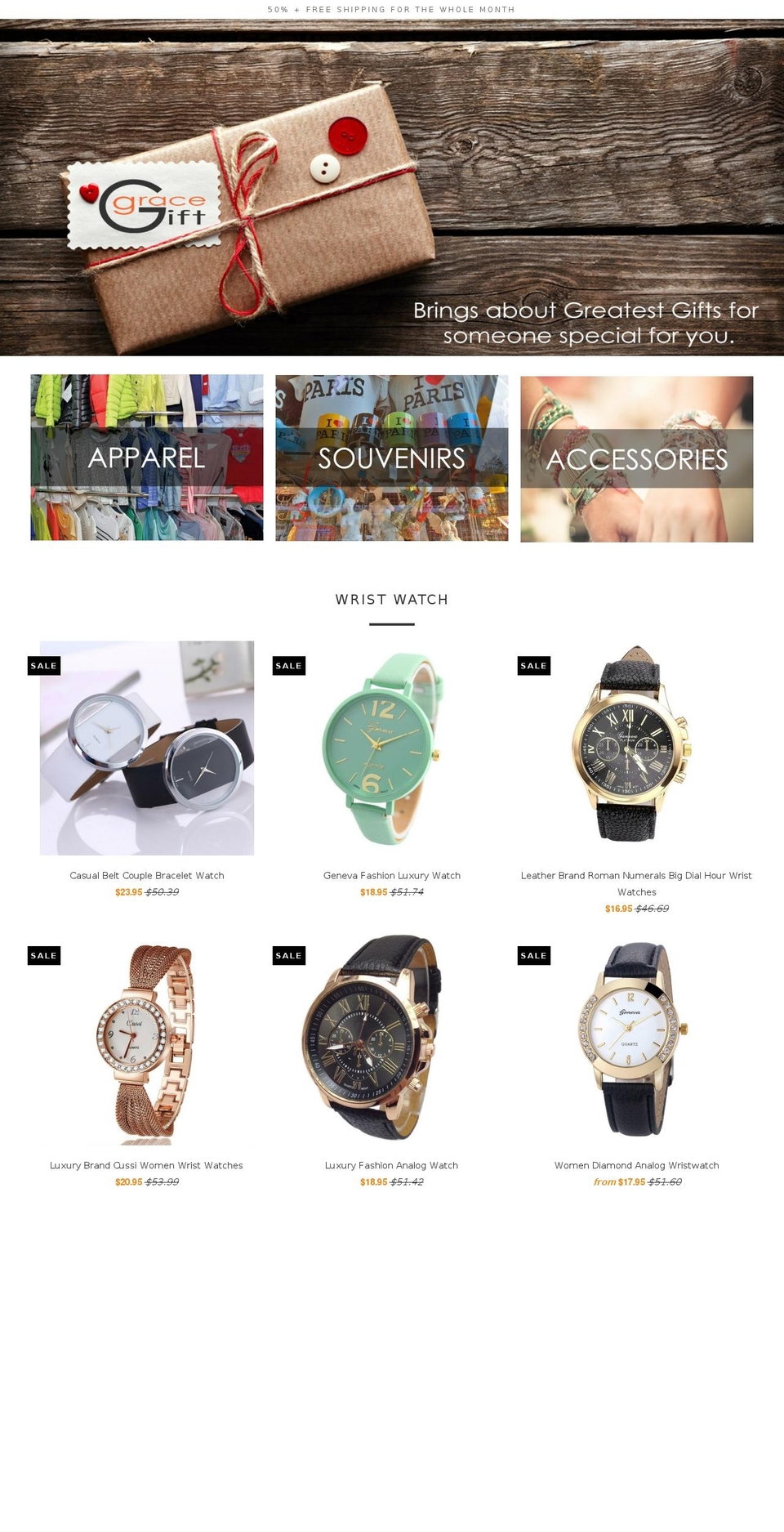 gracegiftshop.com shopify website screenshot