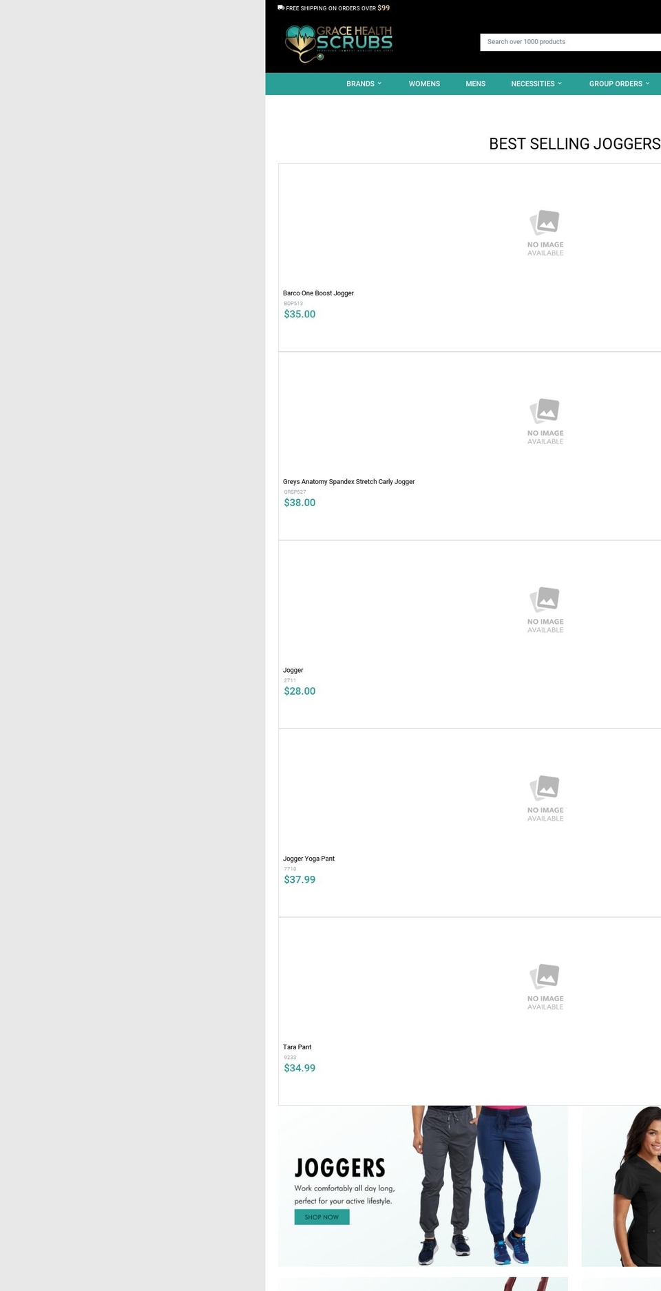 gracehealthscrubs.com — Shopify storefront screenshot