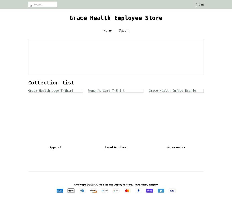 gracehealthstore.com shopify website screenshot