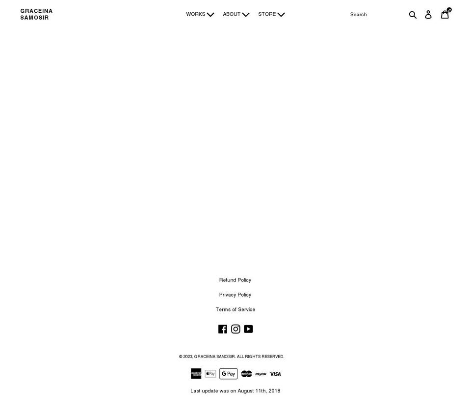 graceinasamosir.com — Shopify storefront screenshot