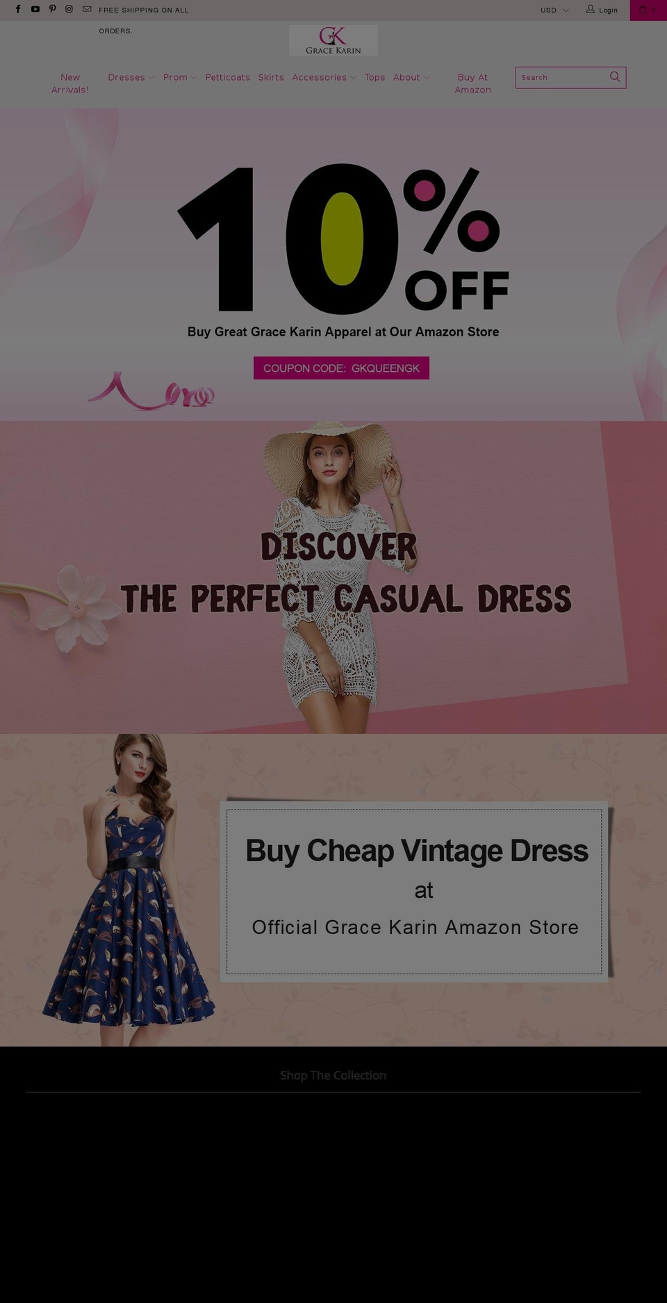 gracekarin.com — Shopify storefront screenshot