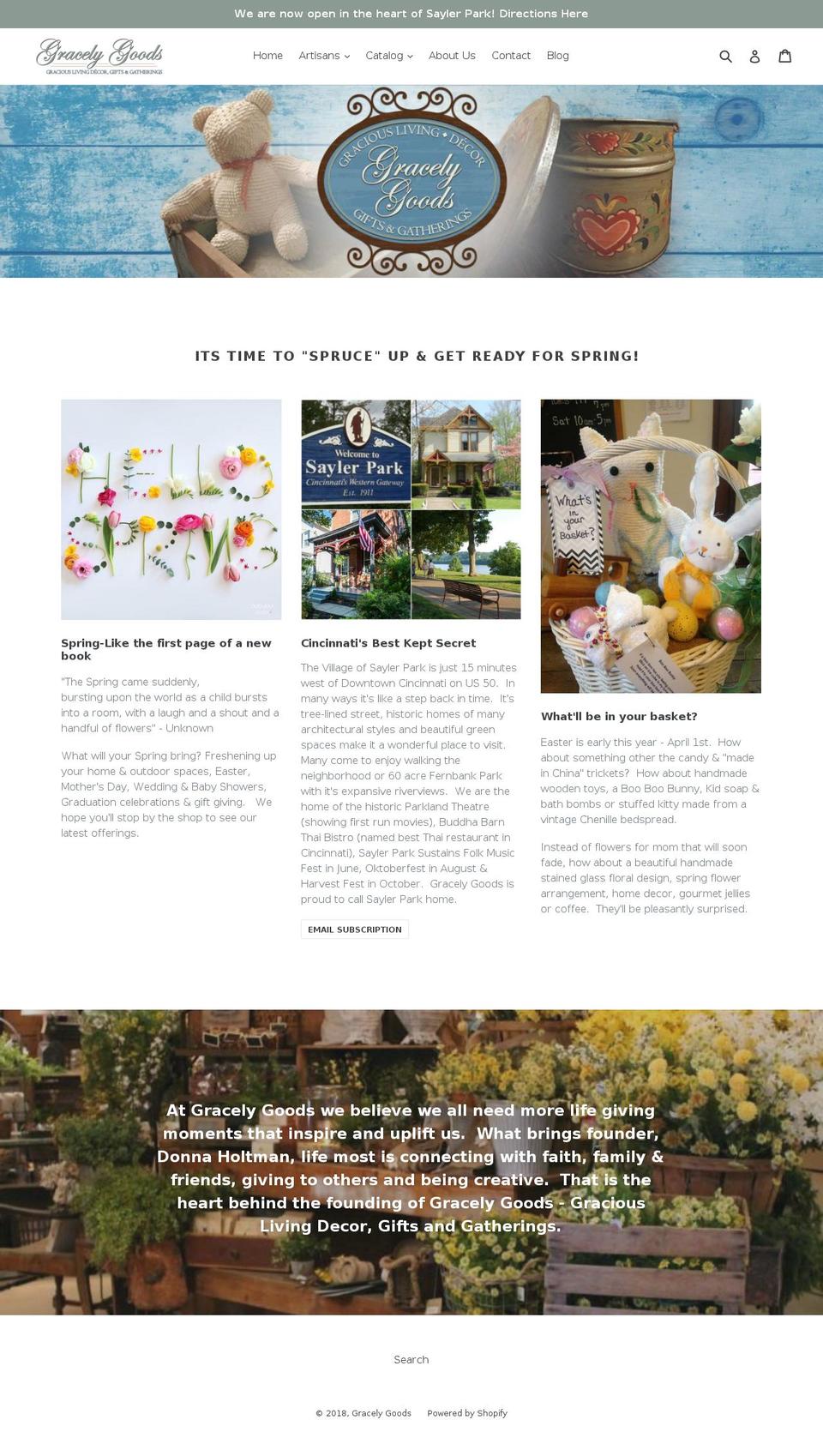 gracelygoods.com — Shopify storefront screenshot