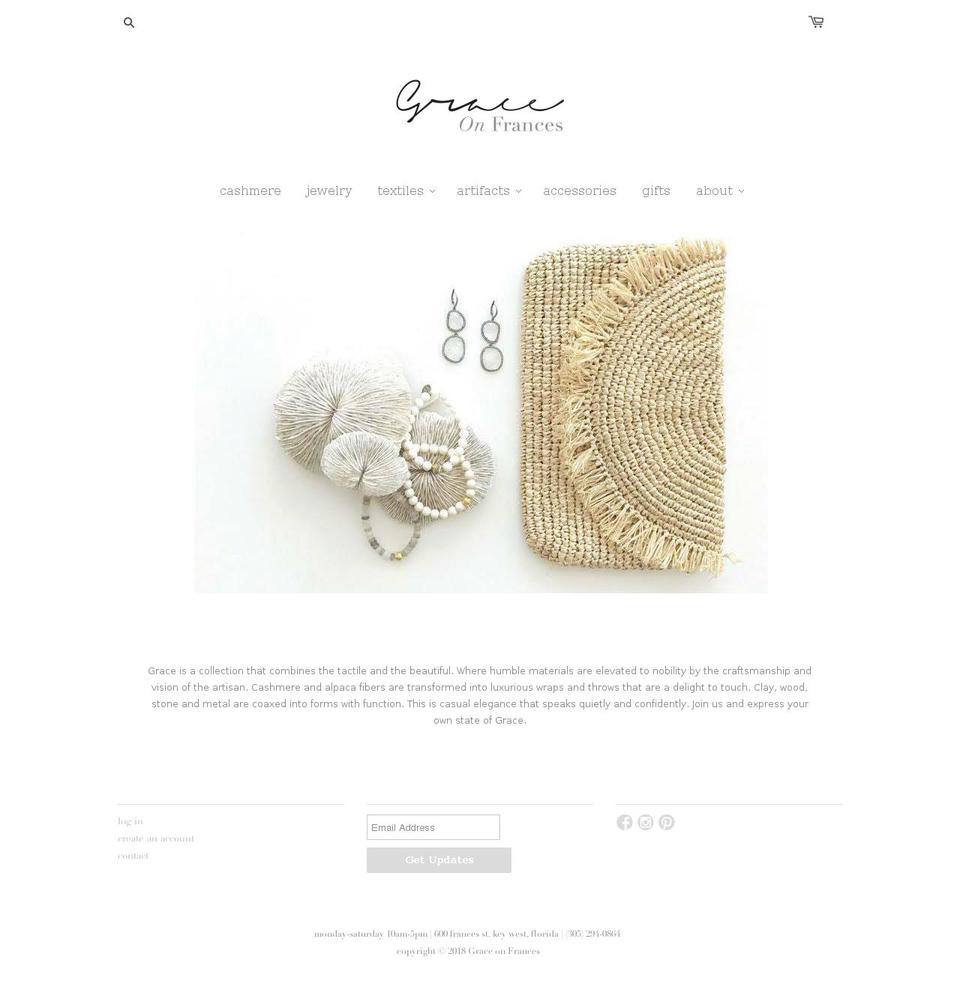 graceonfrancis.com — Shopify storefront screenshot