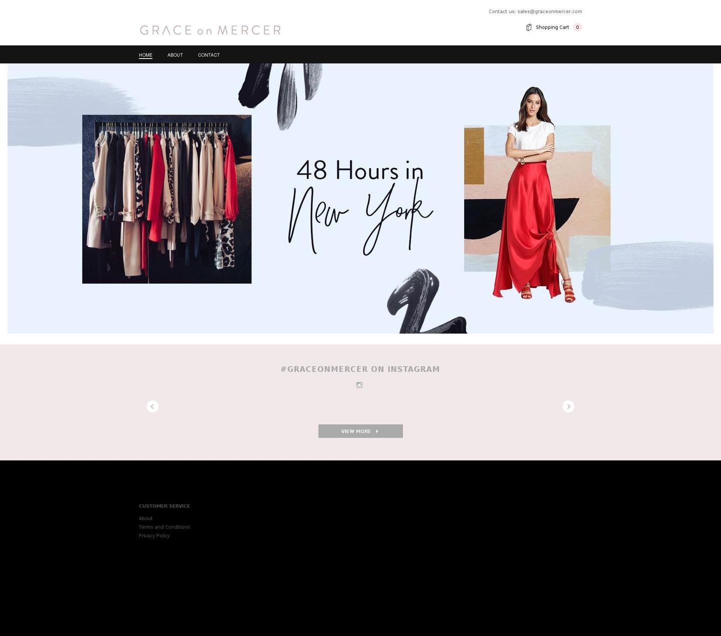 graceonmercer.com shopify website screenshot