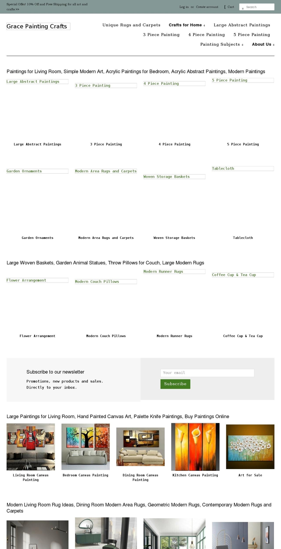 gracepaintingcrafts.com shopify website screenshot