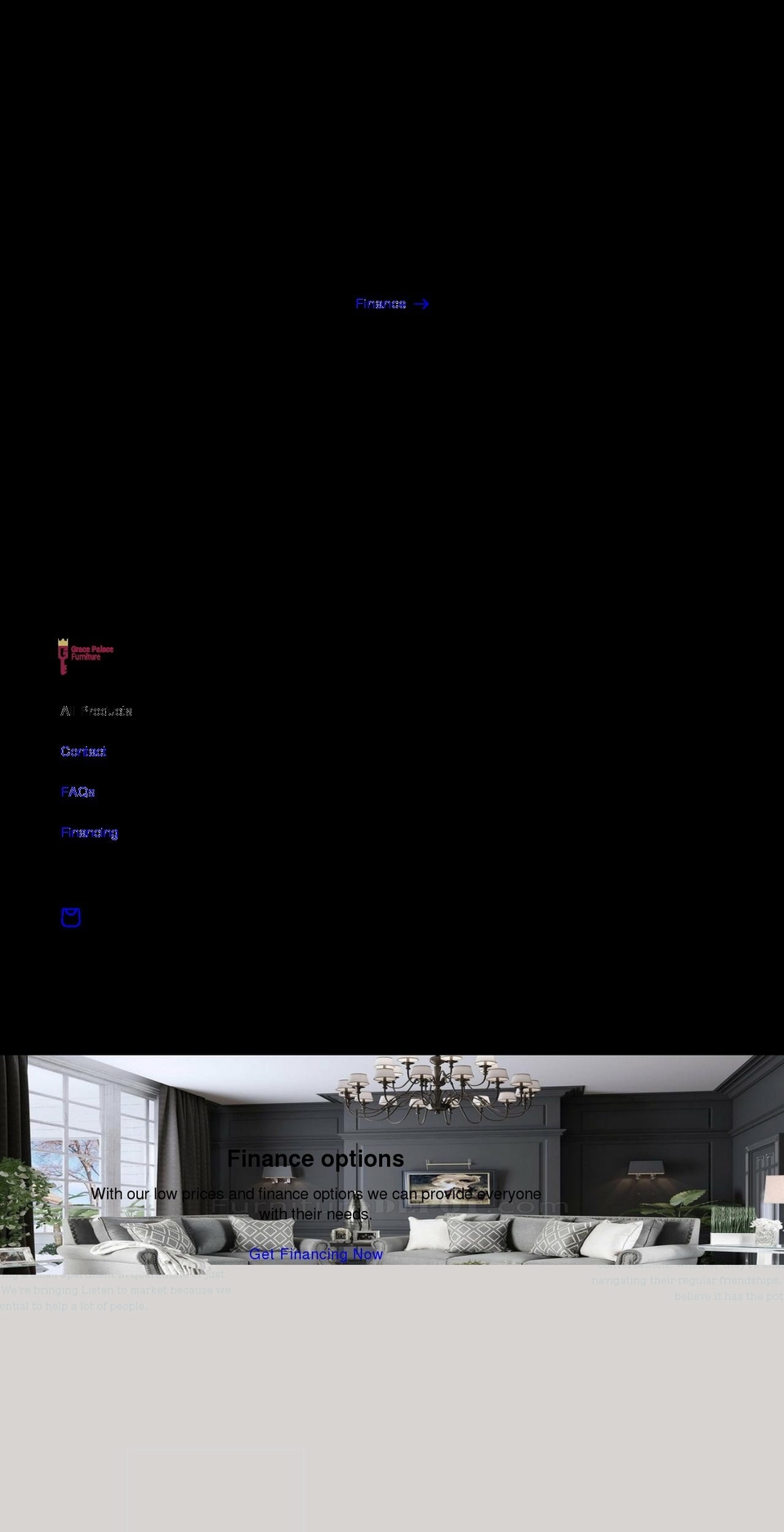 gracepalacefurniture.com shopify website screenshot