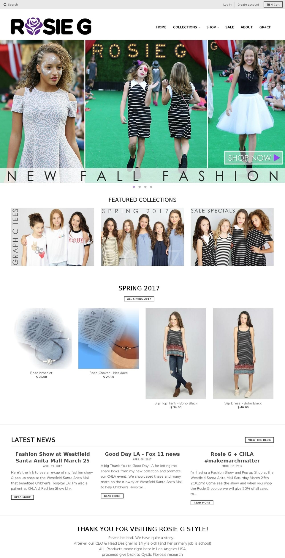 gracerose.com shopify website screenshot