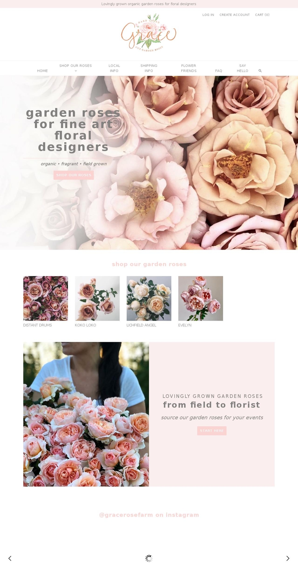 gracerosefarm.com shopify website screenshot