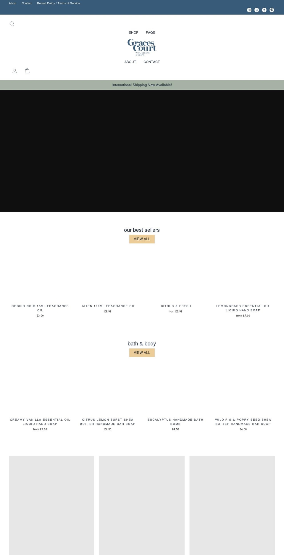 gracescourt.com shopify website screenshot