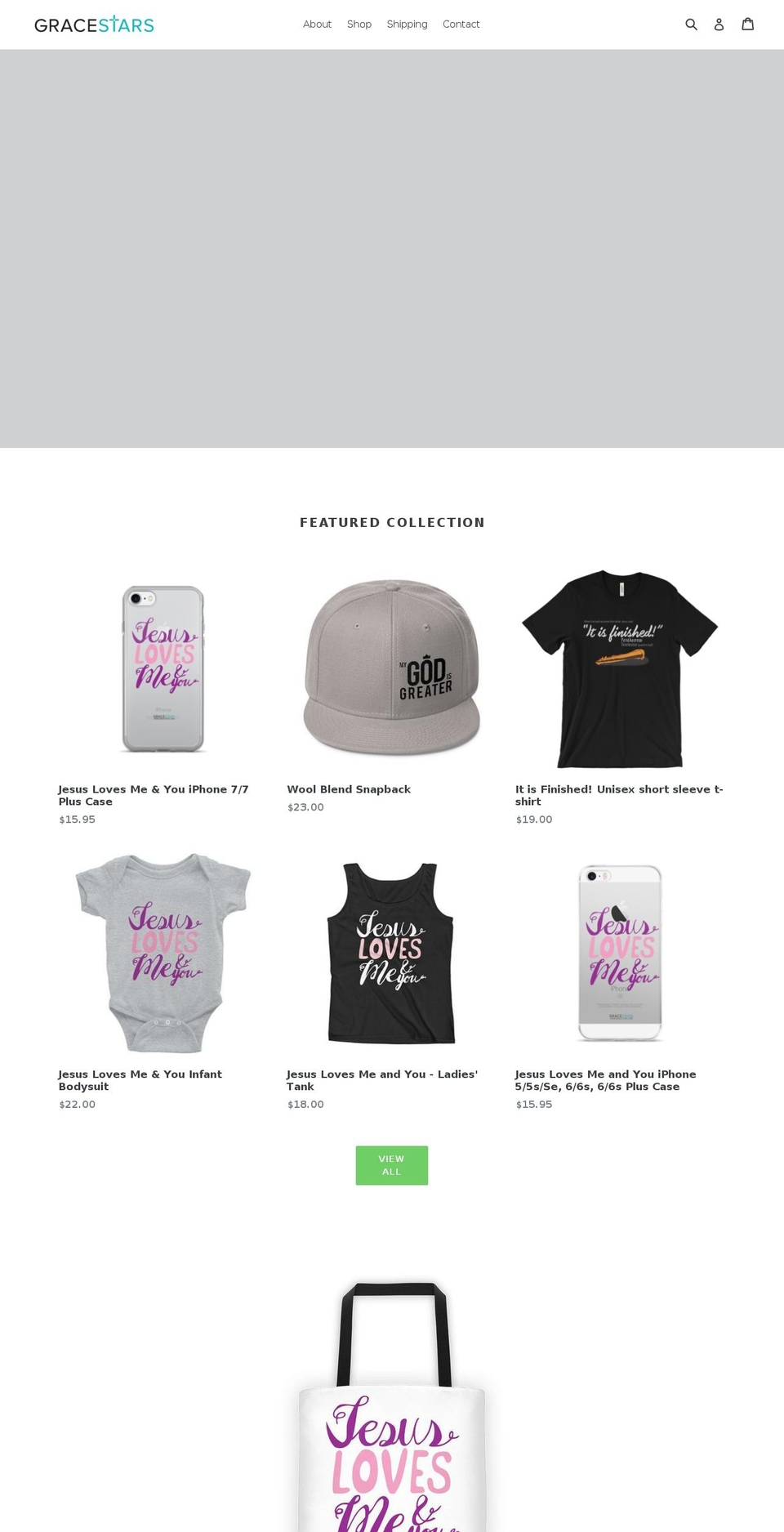 gracestars.com shopify website screenshot