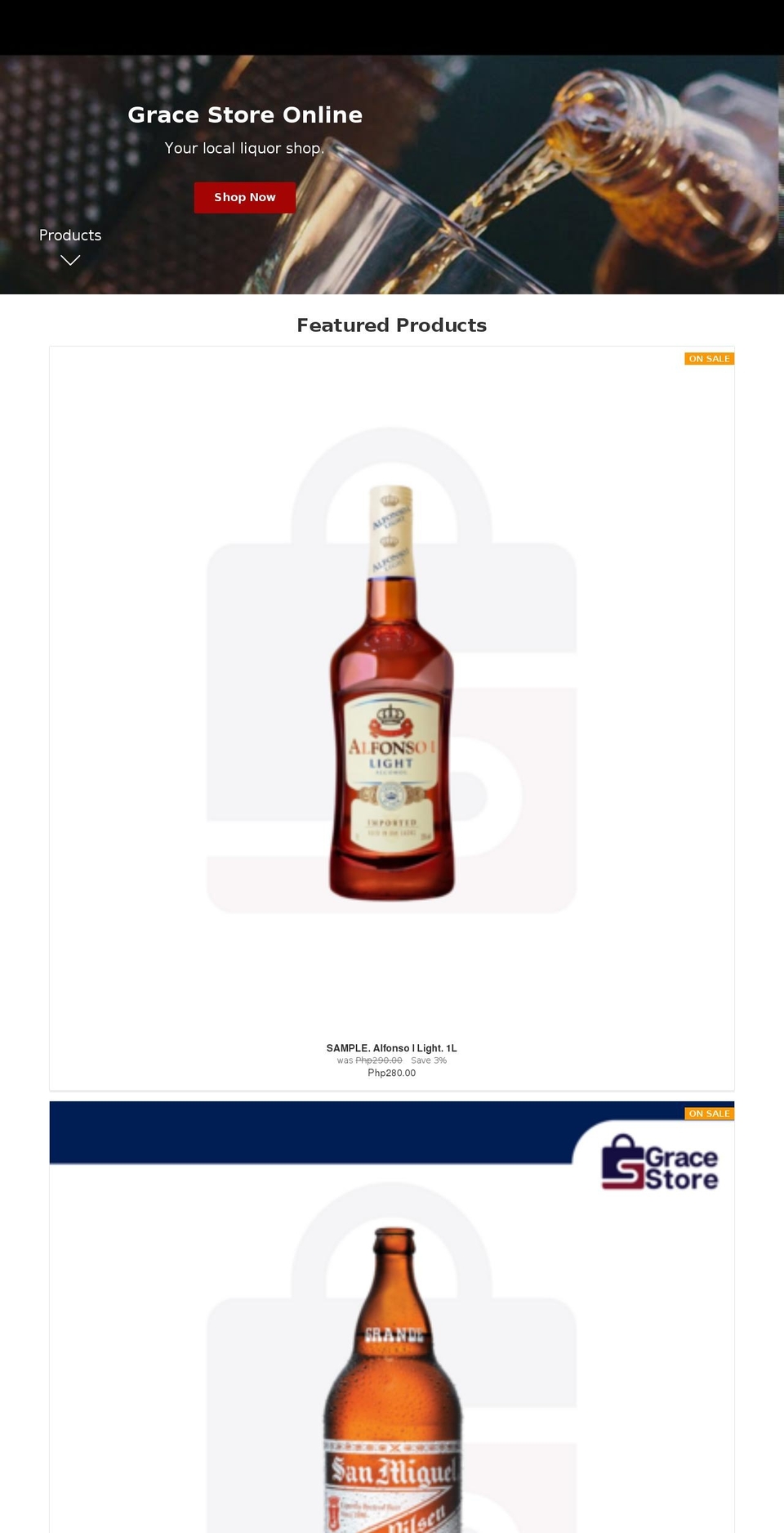 gracestoreonline.com — Shopify storefront screenshot