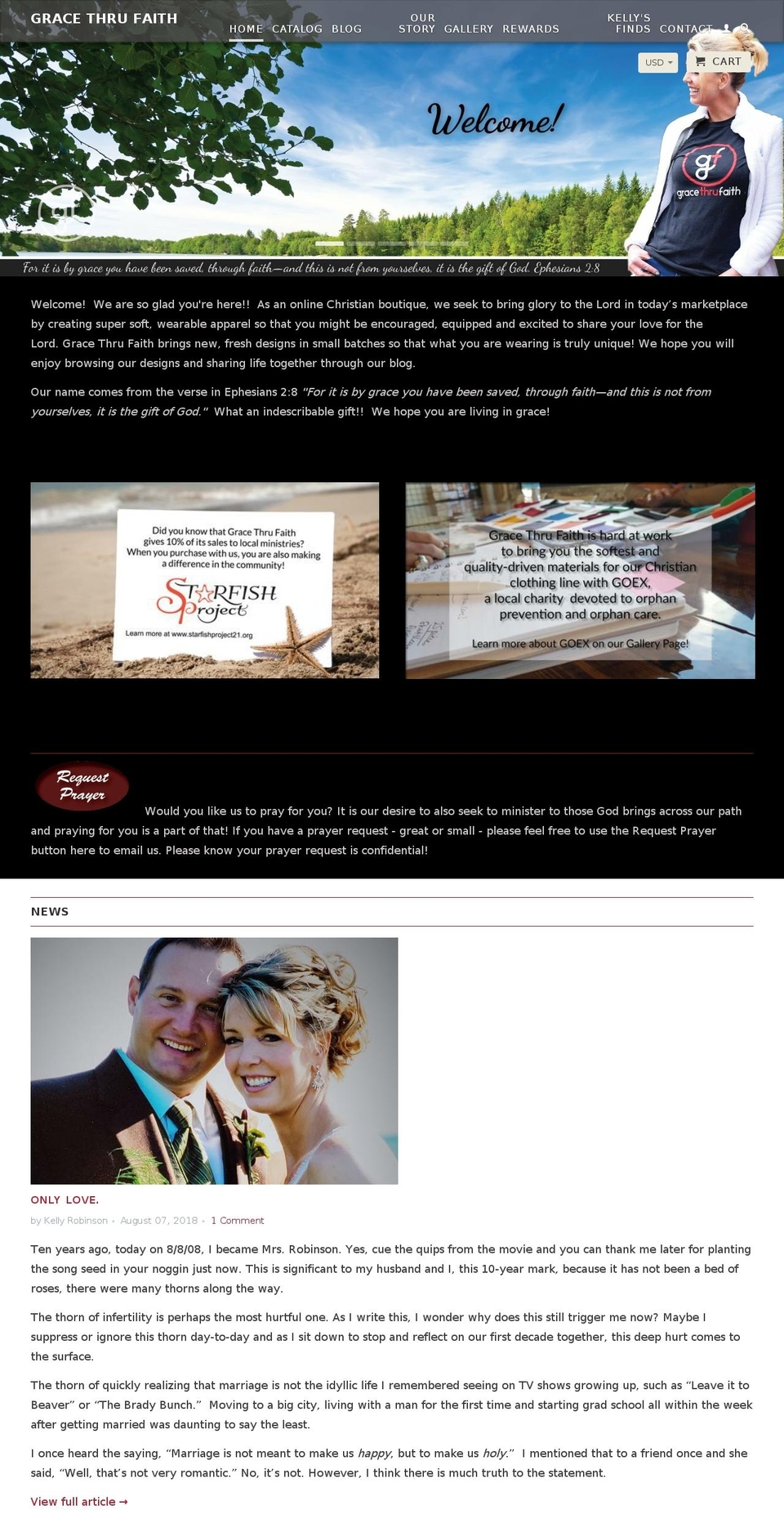 gracethrufaithgoods.com shopify website screenshot
