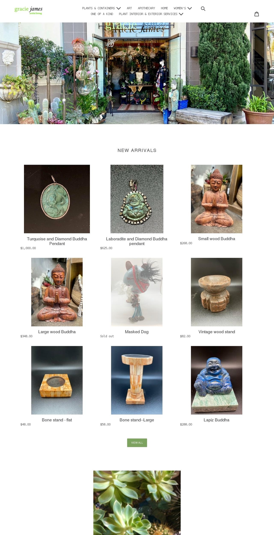 graciejames.com shopify website screenshot