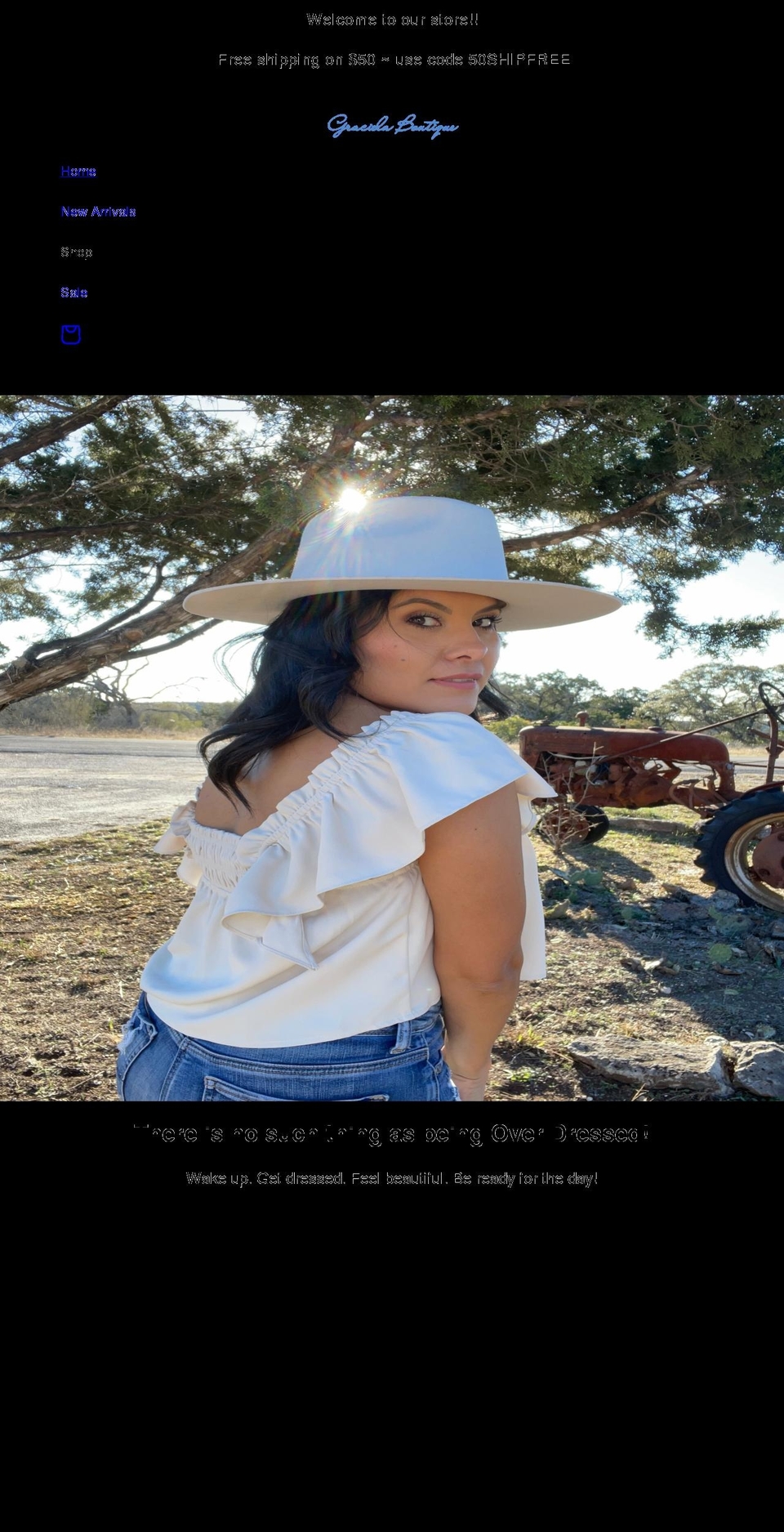 gracielaboutique.com shopify website screenshot