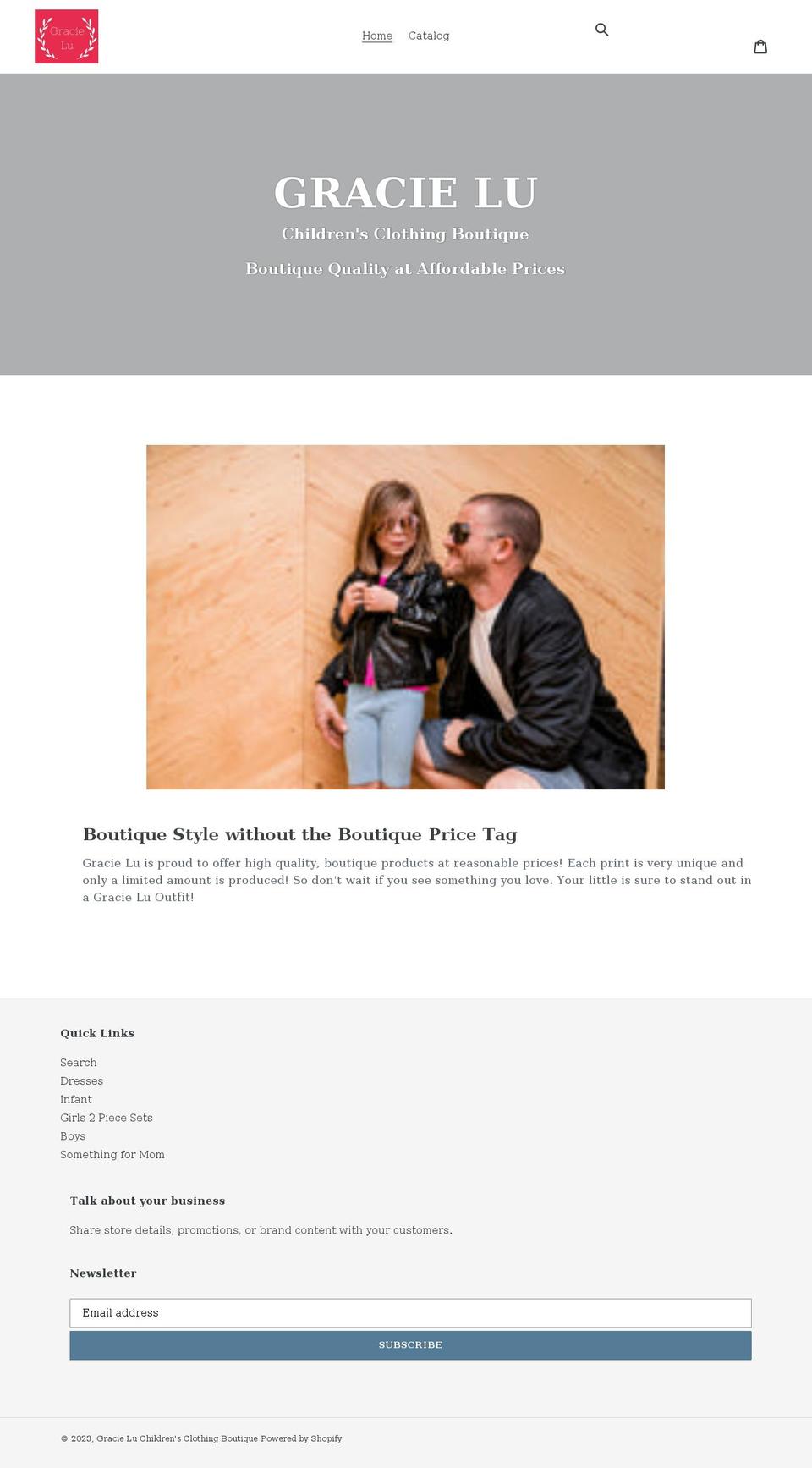 gracieluclothingboutique.com shopify website screenshot