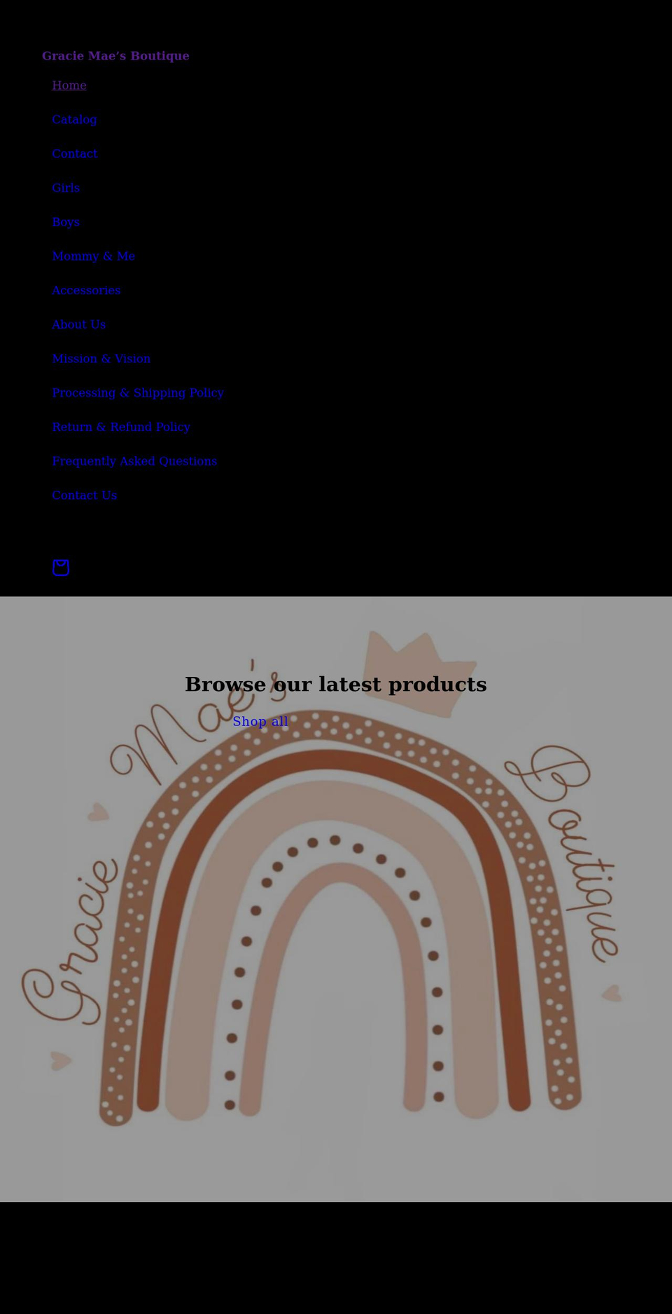 graciemaesboutique.com shopify website screenshot