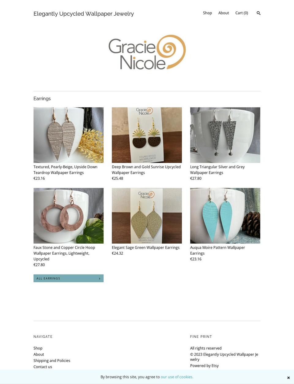 gracienicole.com — Shopify storefront screenshot