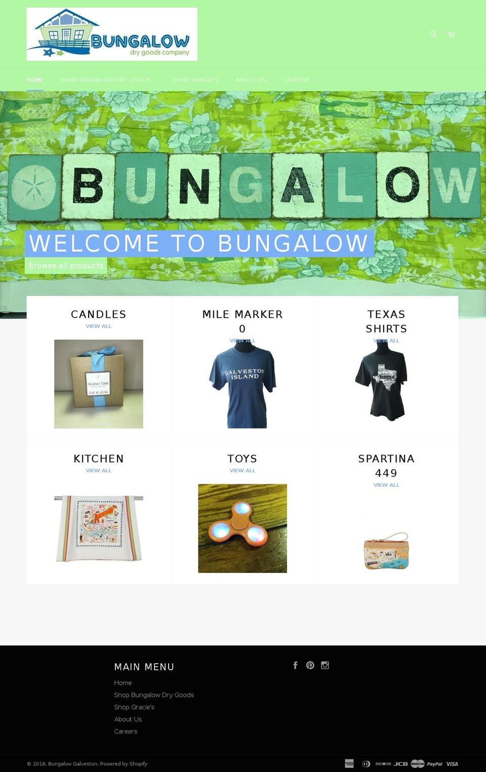 graciesgalveston.com — Shopify storefront screenshot