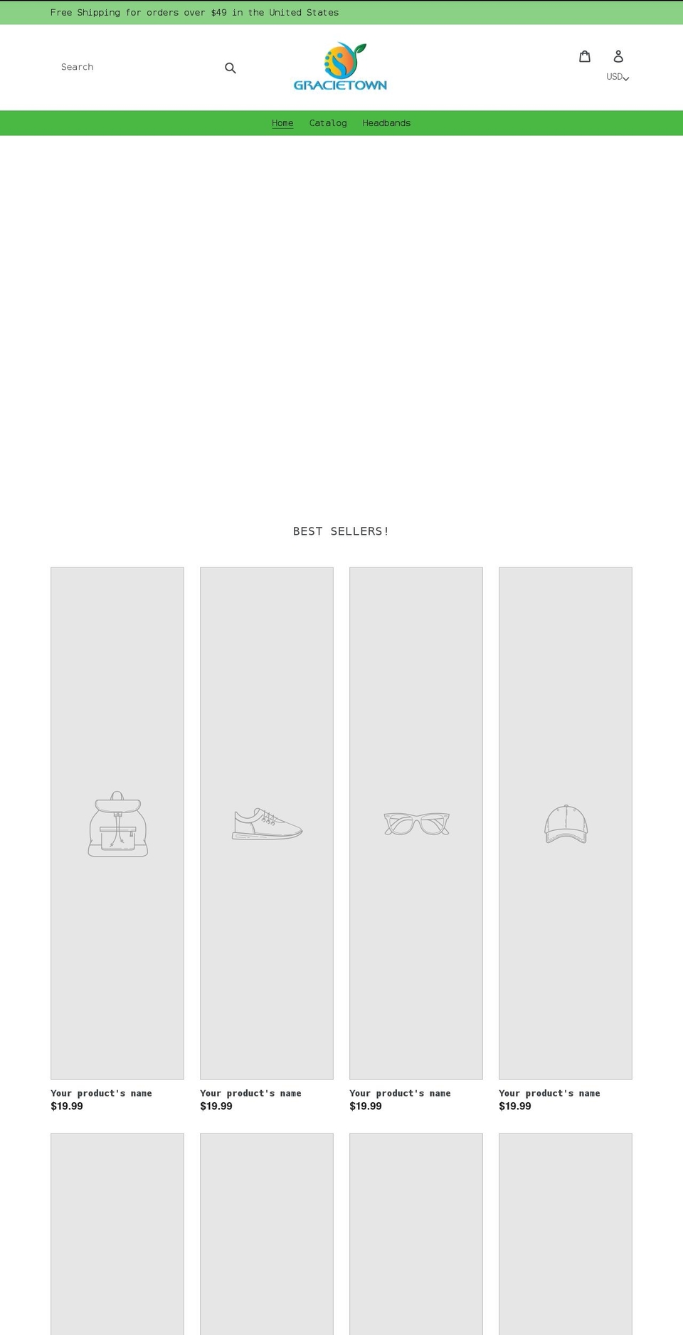 Ecom club theme  with Installments message Shopify theme site example gracietown.com