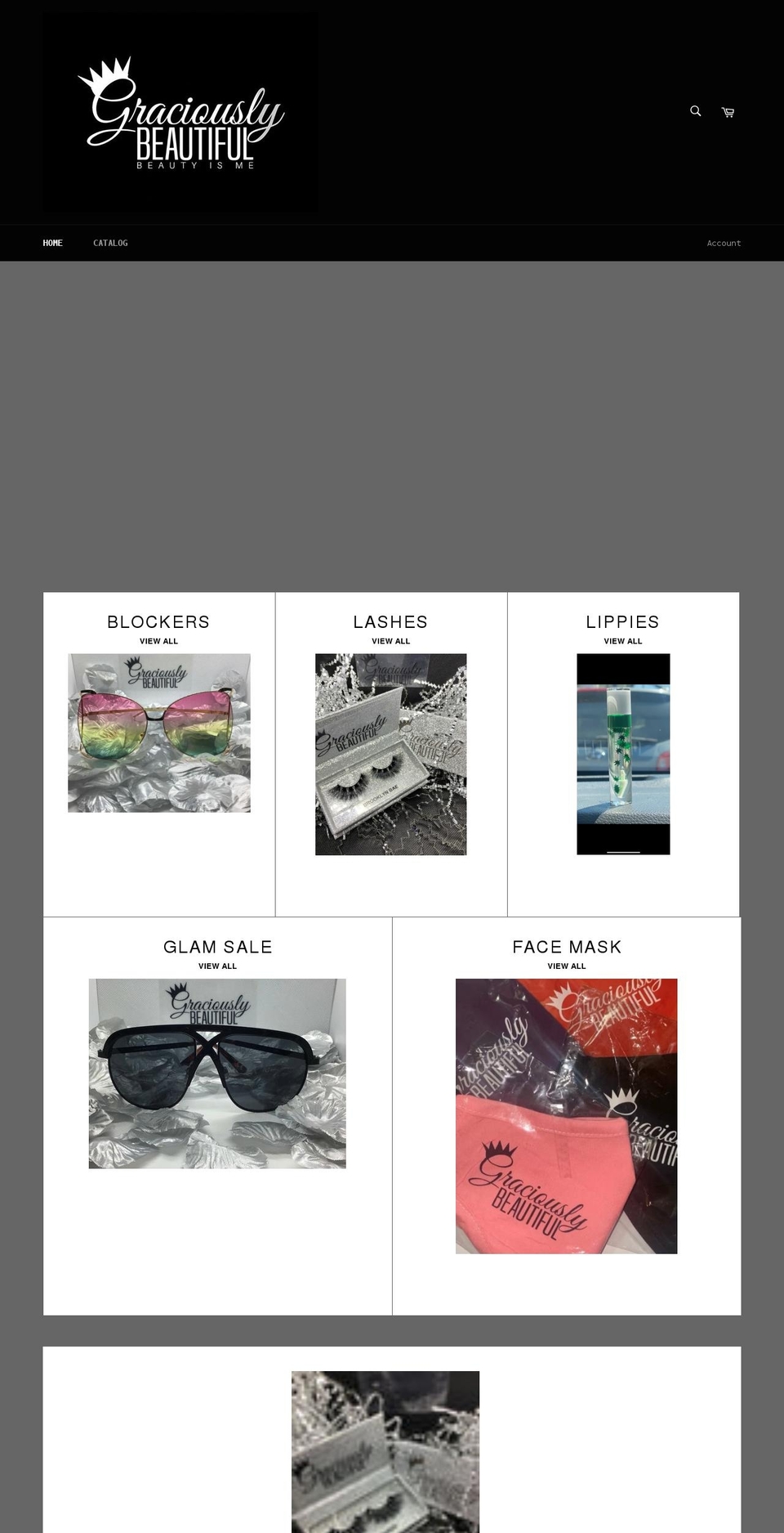 graciouslybeautiful.net shopify website screenshot