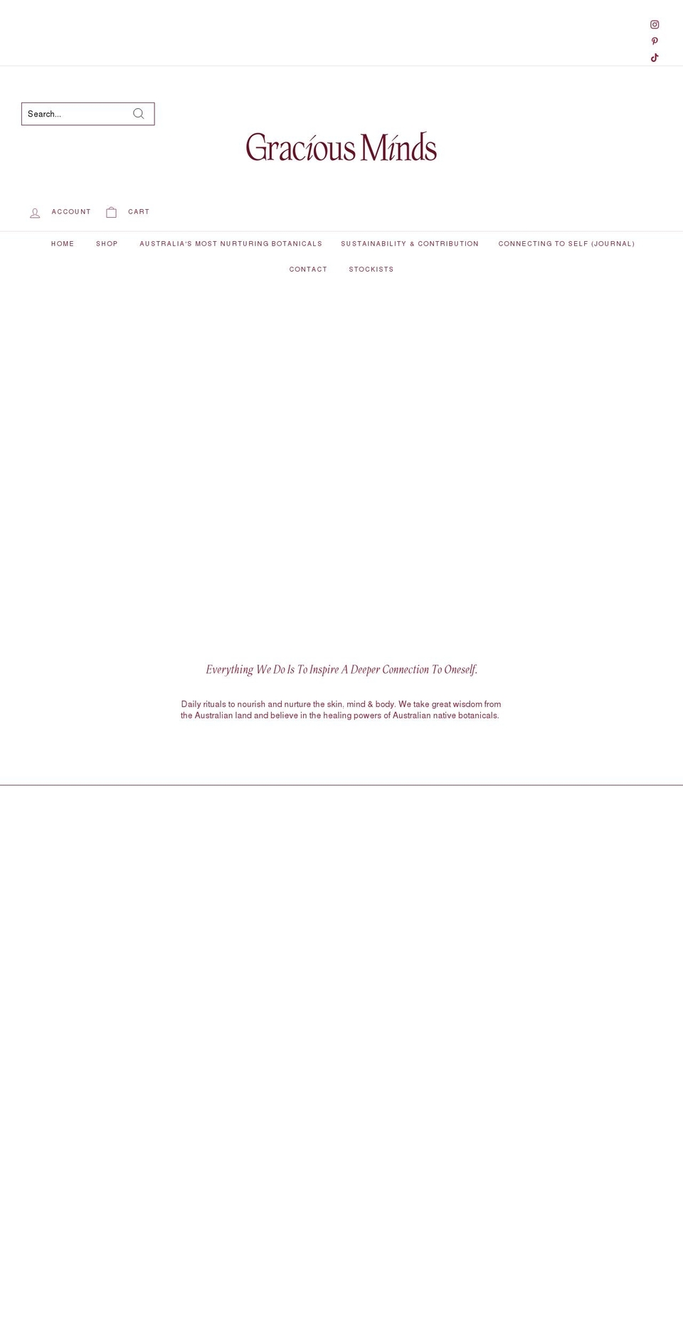 graciousminds.com.au shopify website screenshot