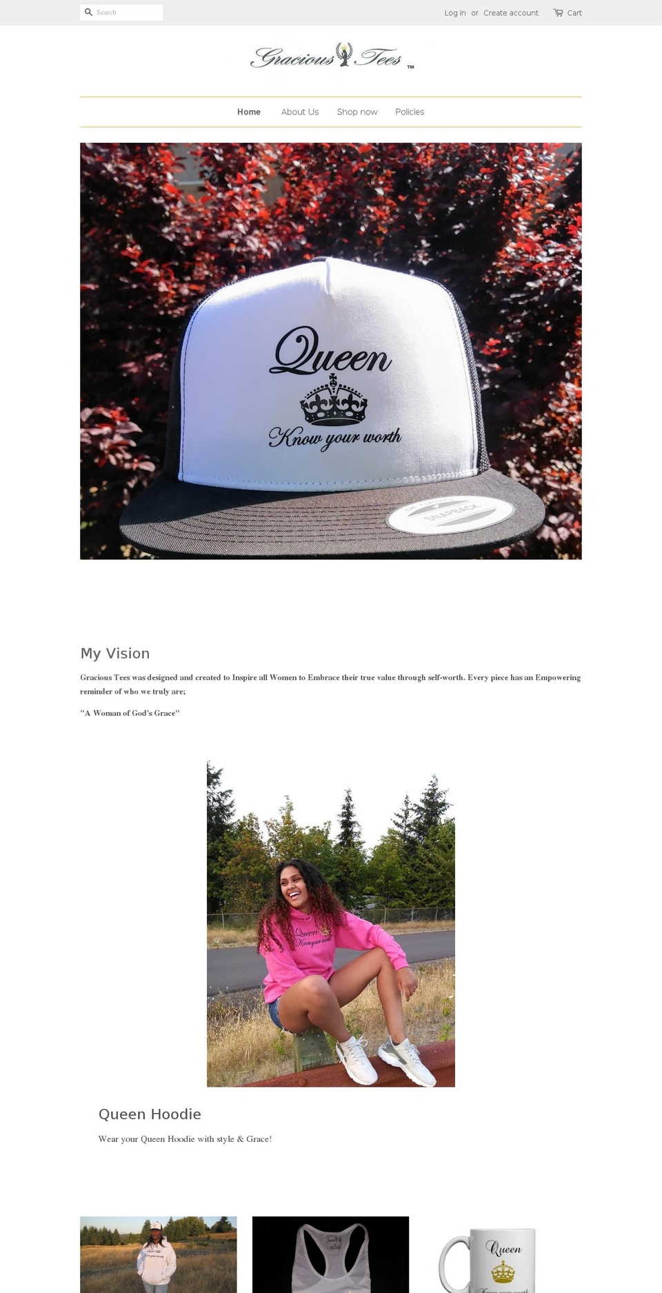 gracioustees.com — Shopify storefront screenshot
