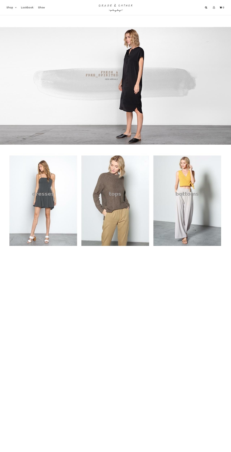 gradeandgather.com shopify website screenshot
