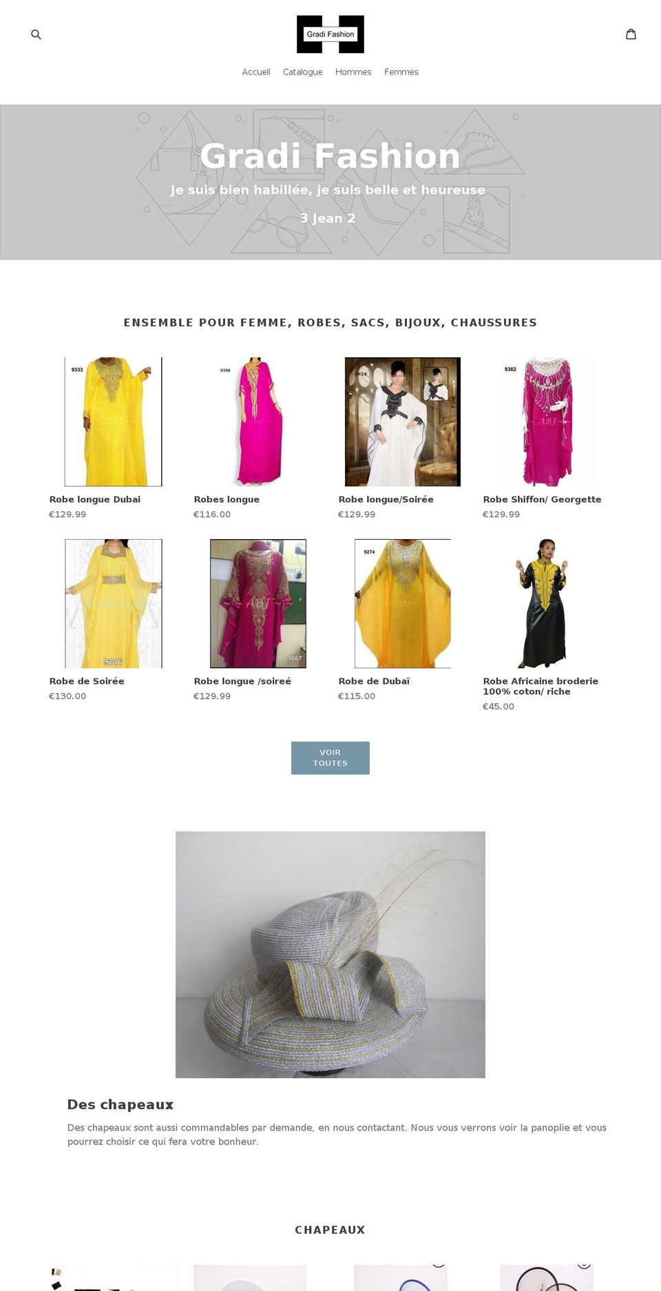 gradi-fashion.com — Shopify storefront screenshot