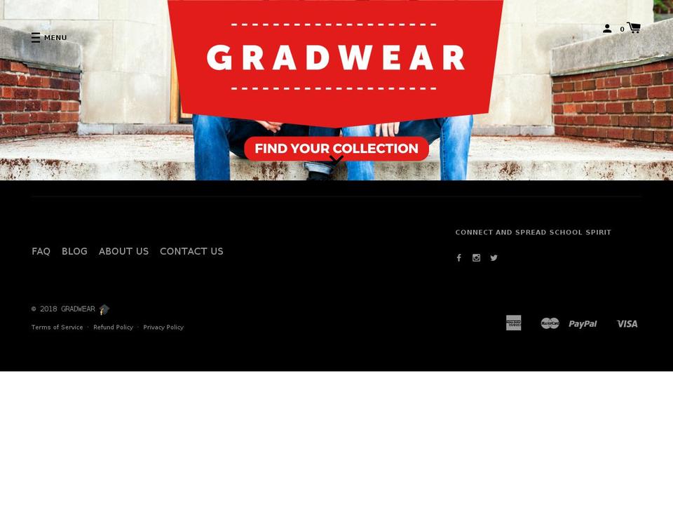 gradwearapparel.com — Shopify storefront screenshot