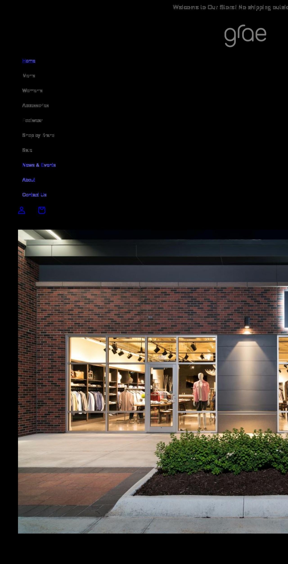 graeclothing.com shopify website screenshot