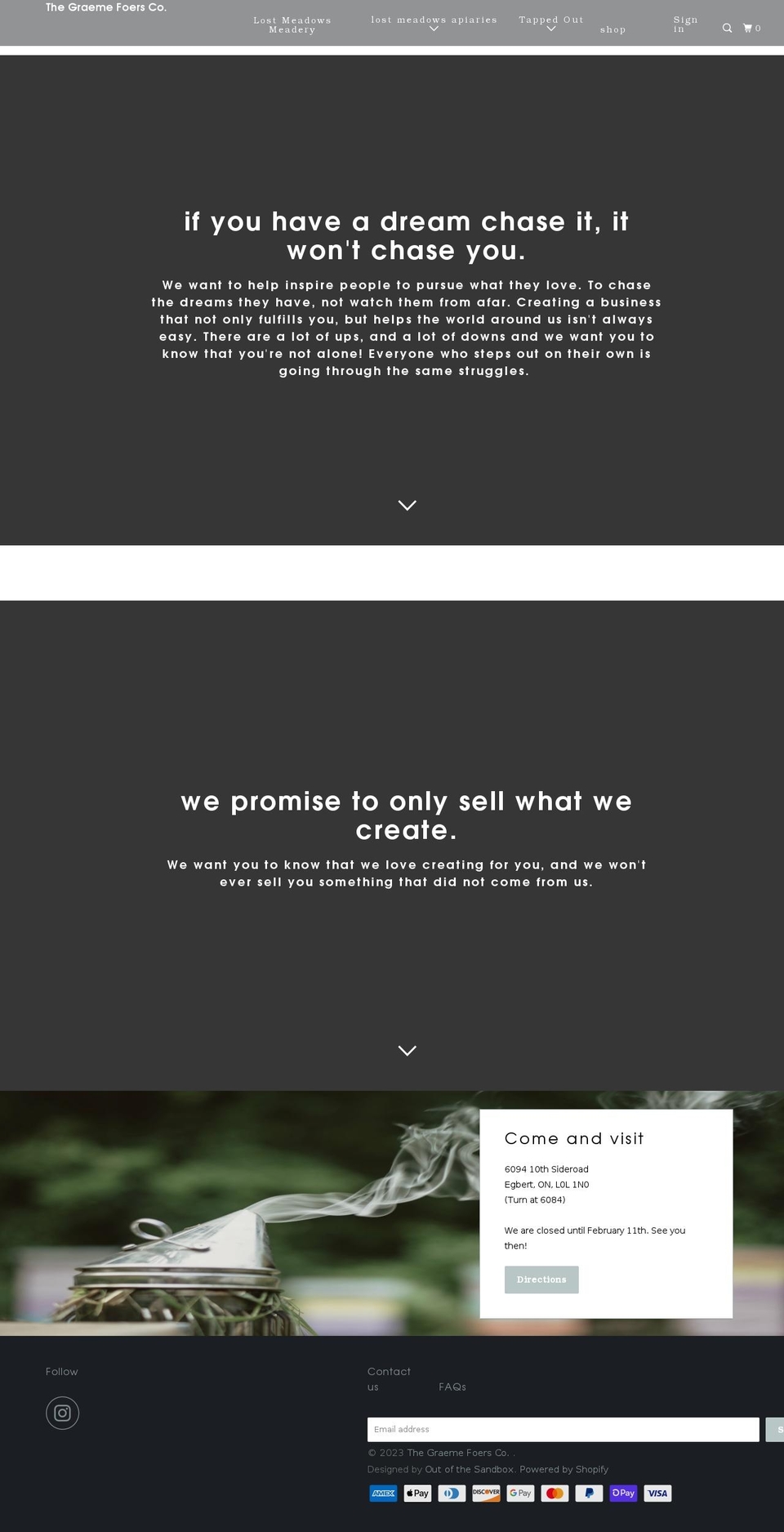 graemefoers.com shopify website screenshot