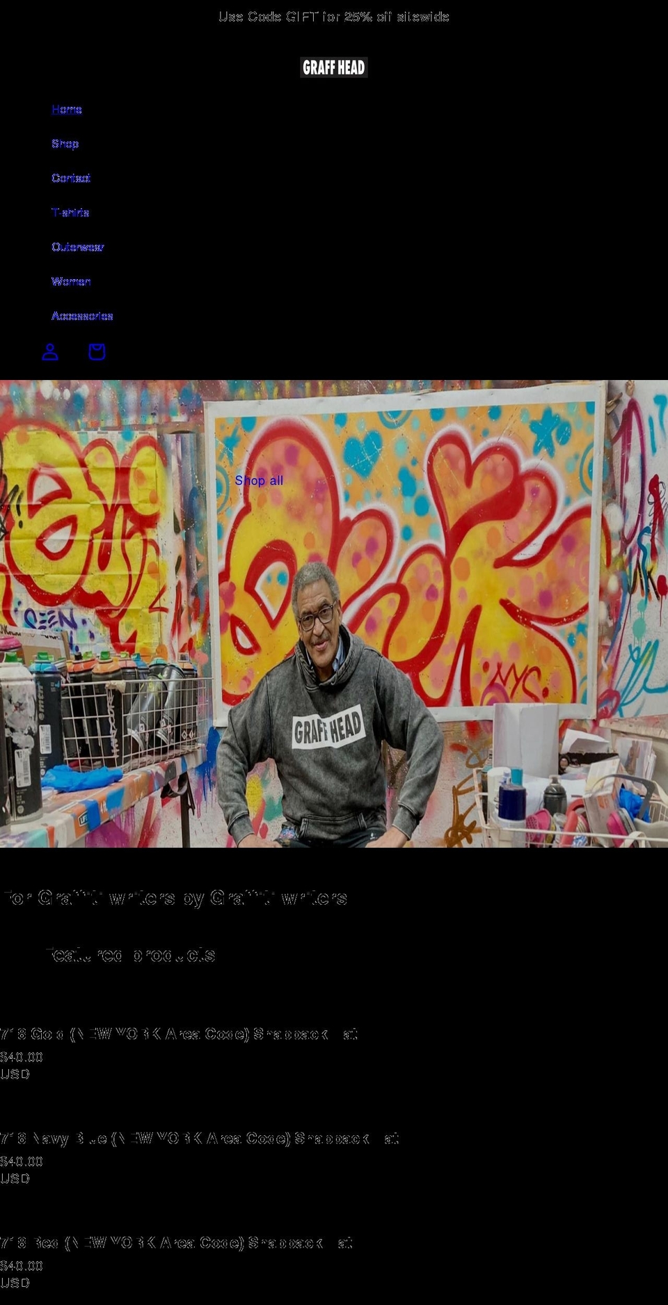 graffheadnyc.com shopify website screenshot