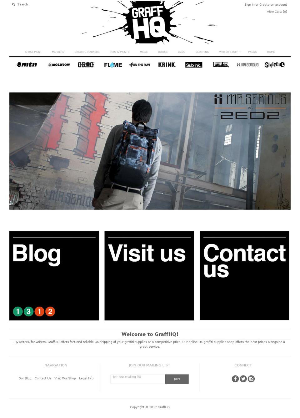 graffhq.com shopify website screenshot