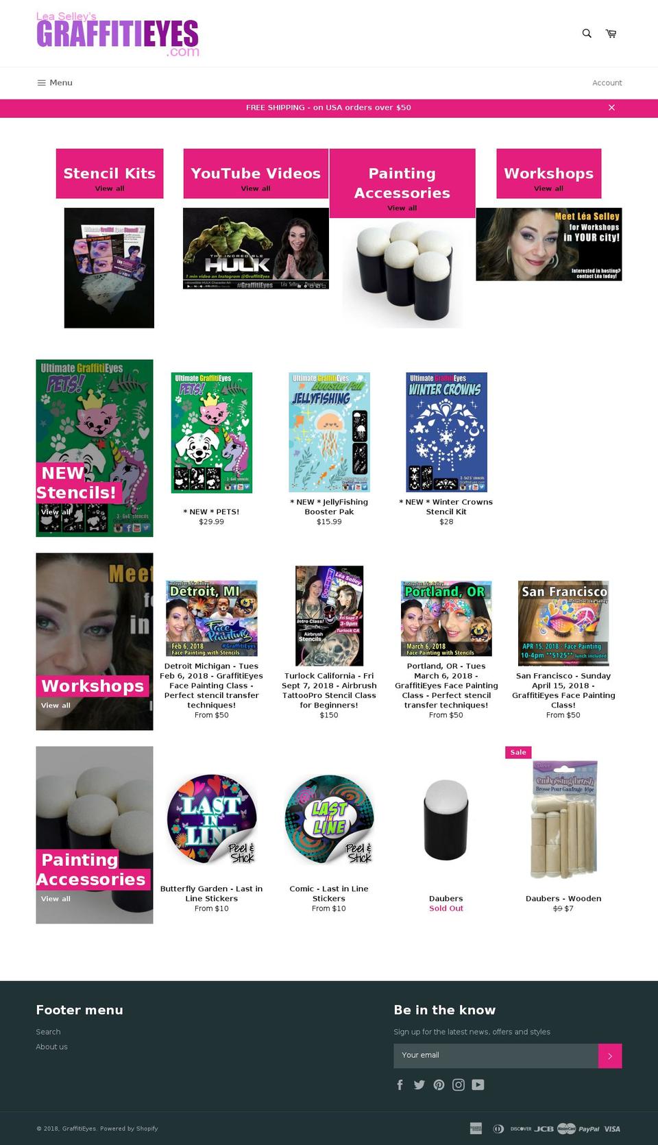 graffitieyes.com — Shopify storefront screenshot