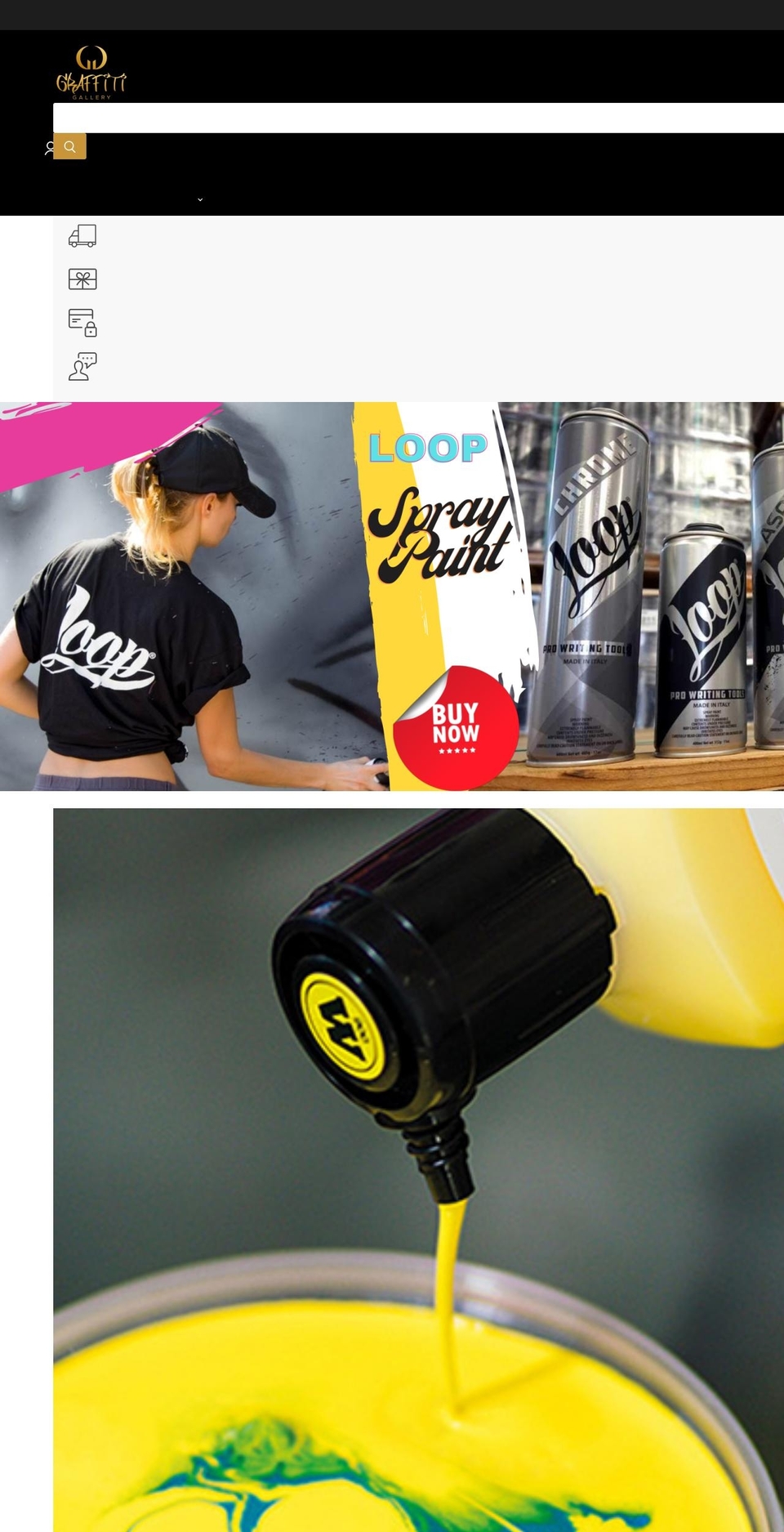 graffitigallery.co.uk shopify website screenshot