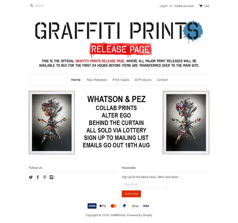 graffitiprints.myshopify.com shopify website screenshot