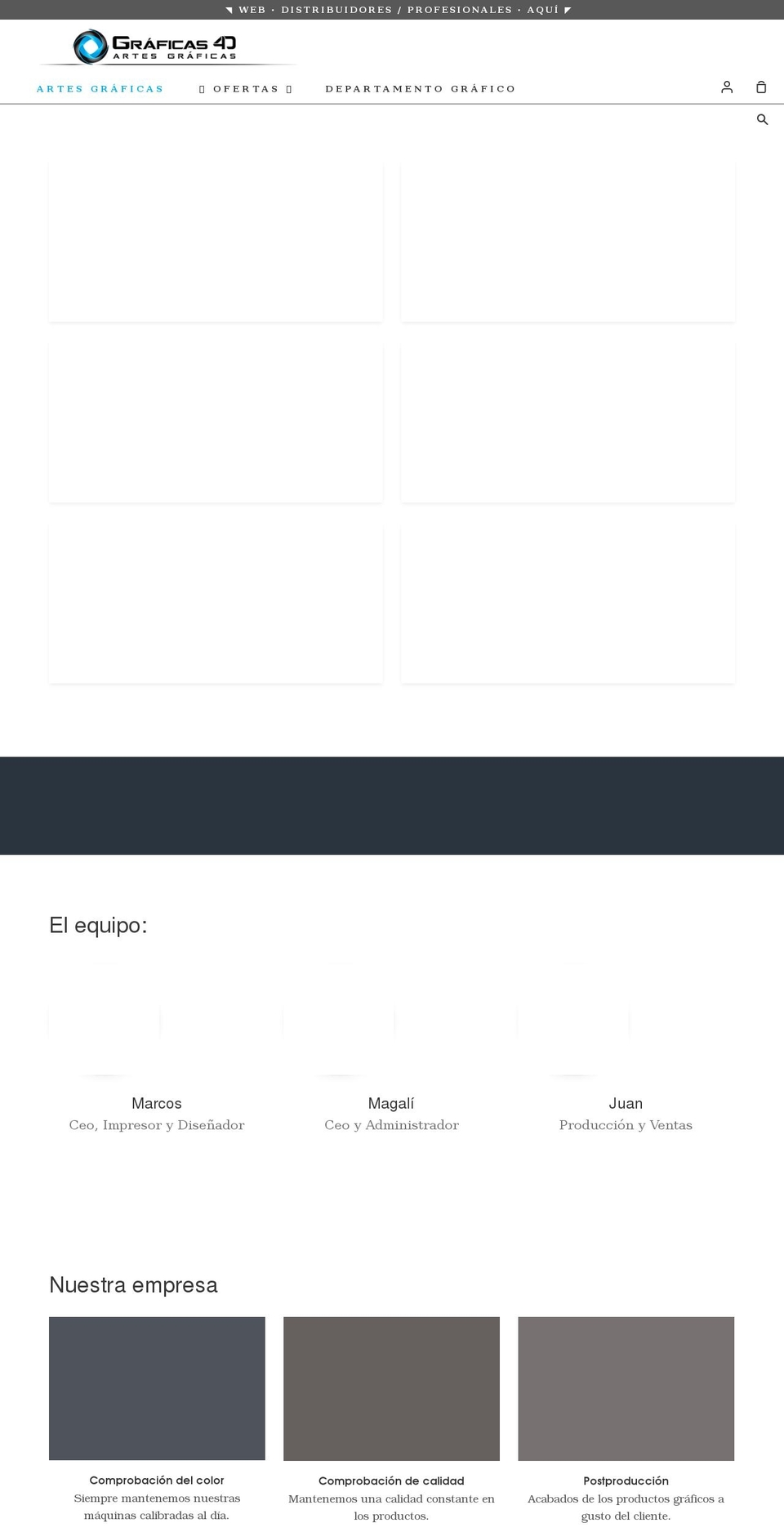 graficas4d.com shopify website screenshot