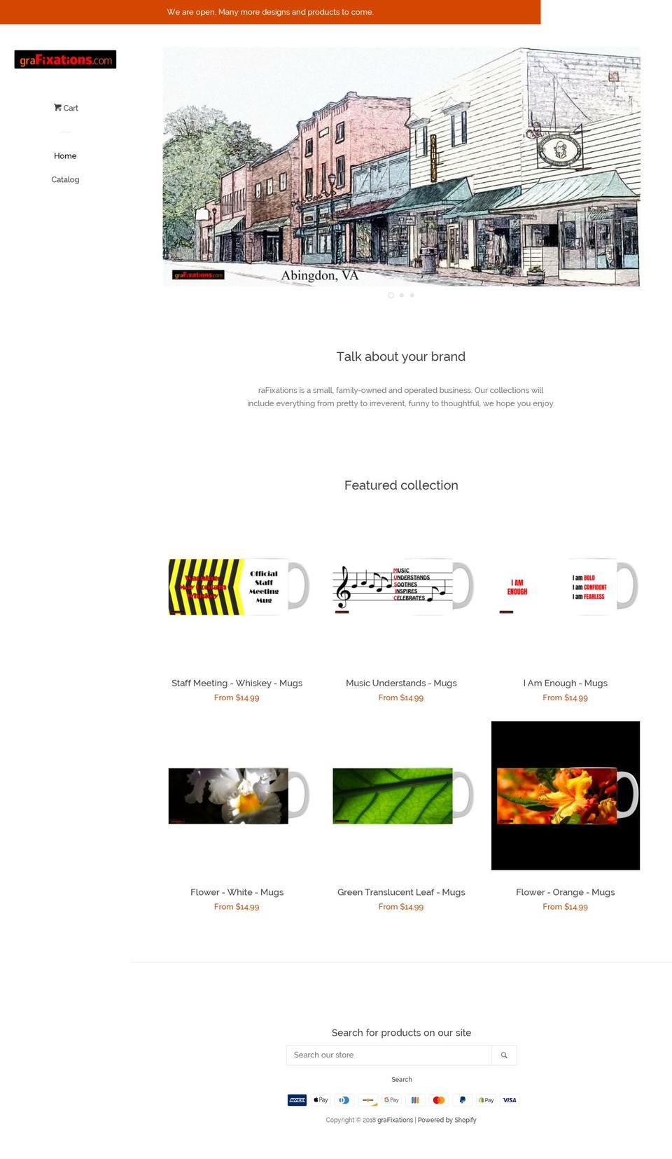 grafixations.com — Shopify storefront screenshot