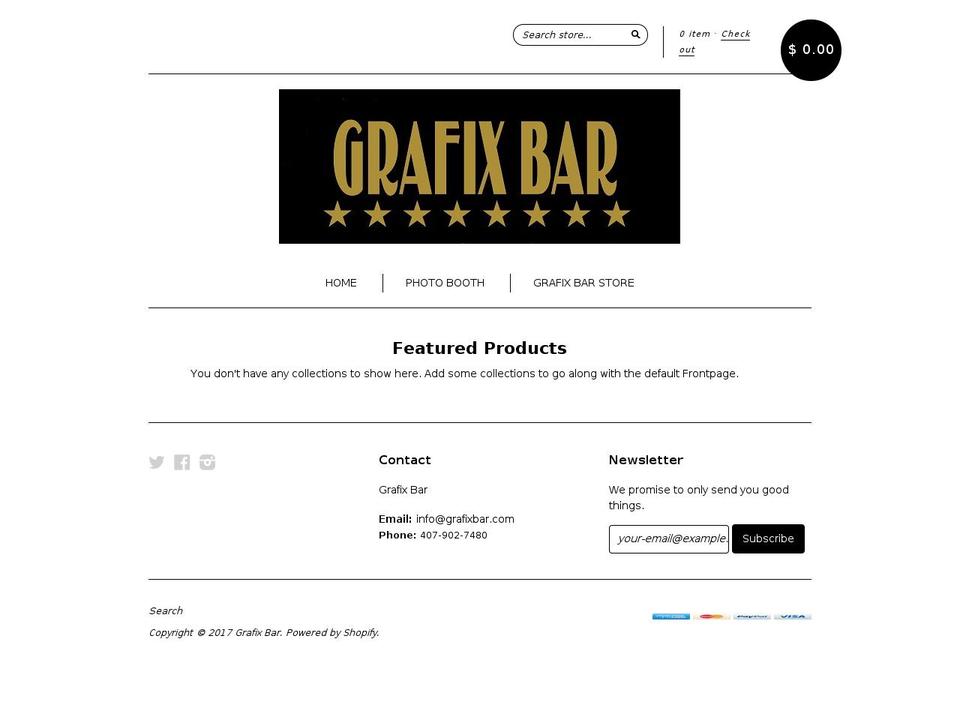 grafixbar.com shopify website screenshot