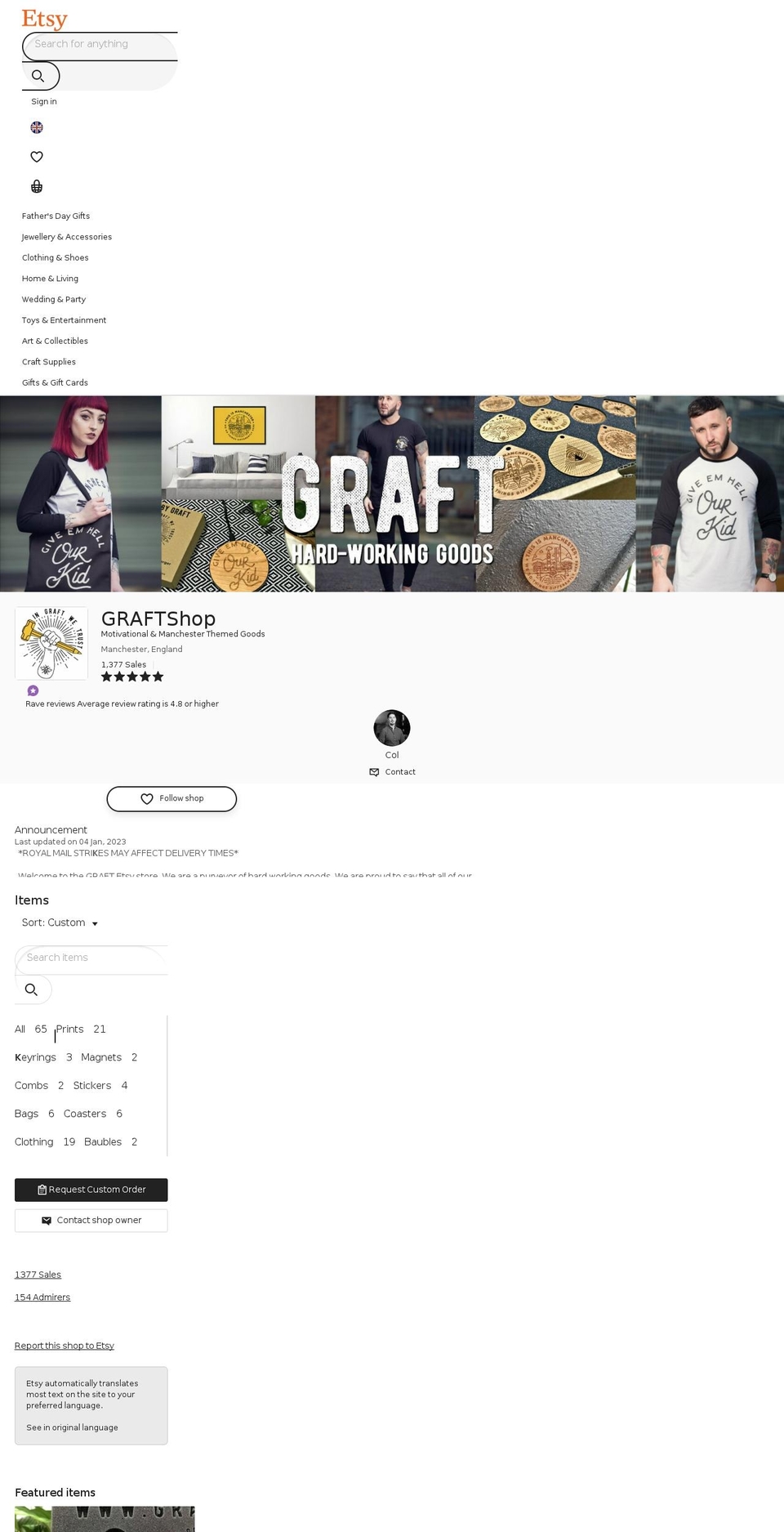 graft.shop shopify website screenshot