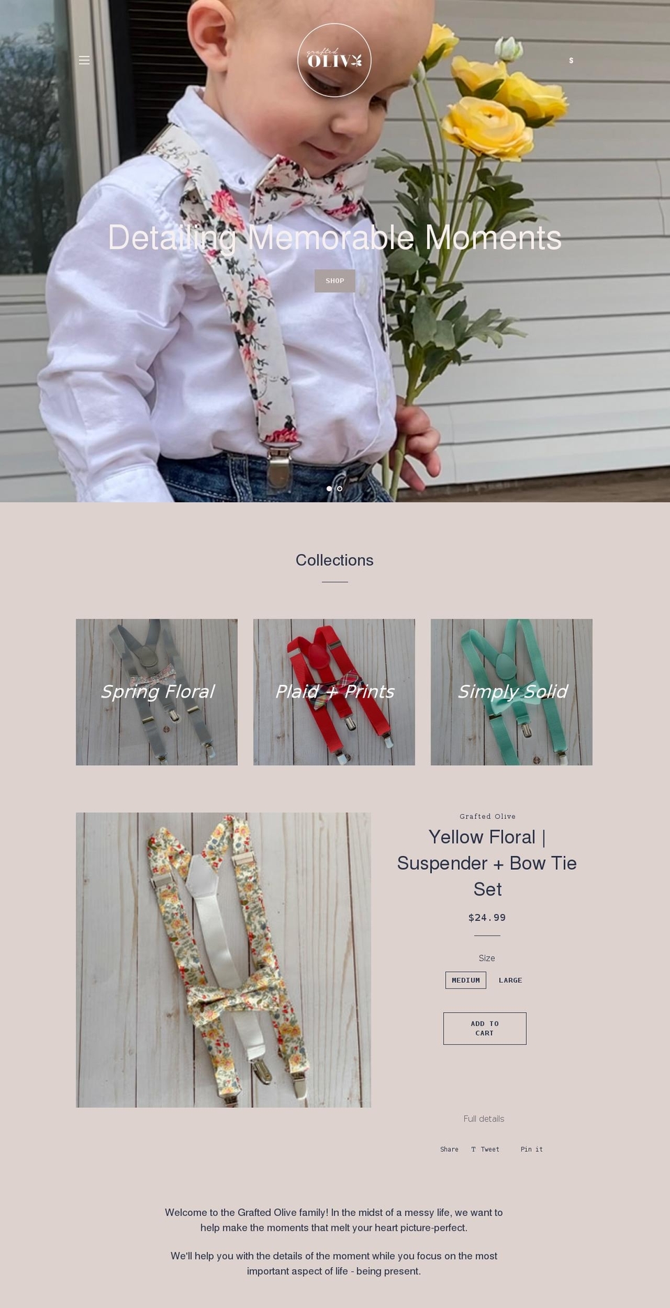 graftedolive.com shopify website screenshot