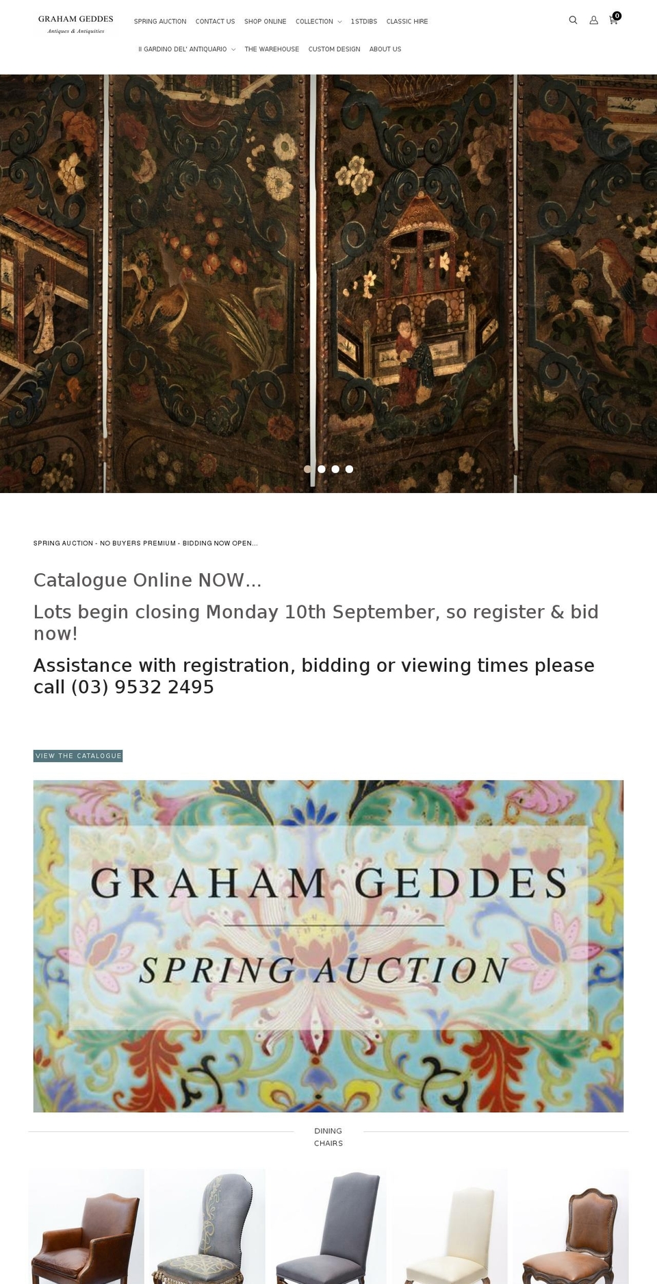 grahamgeddesantiques.net.au shopify website screenshot