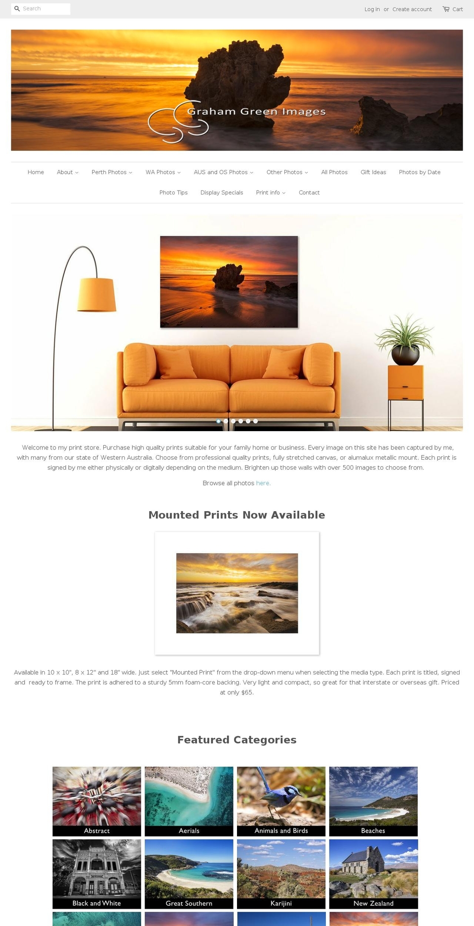 grahamgreenimages.com — Shopify storefront screenshot