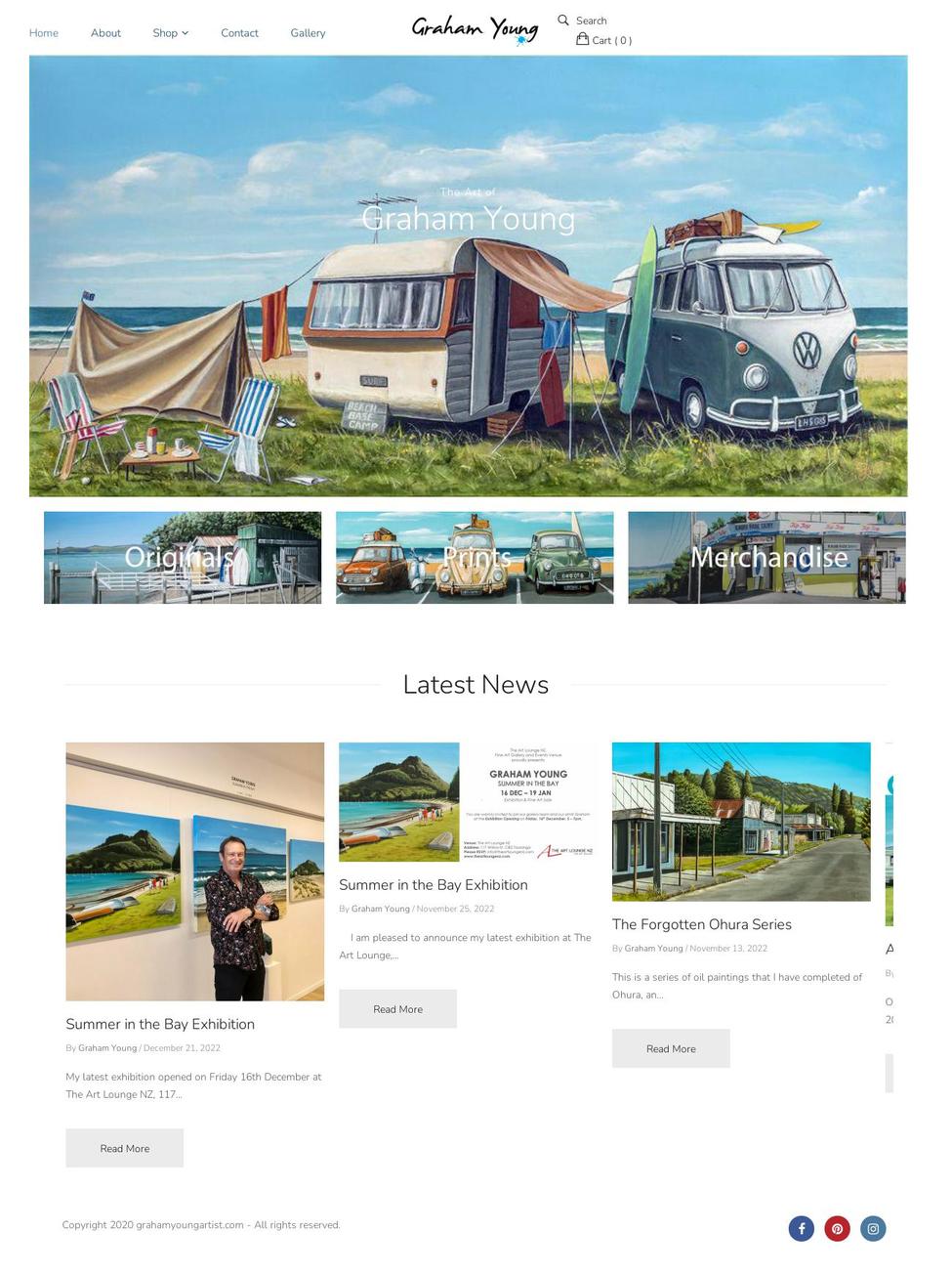 grahamyoungartist.com — Shopify storefront screenshot