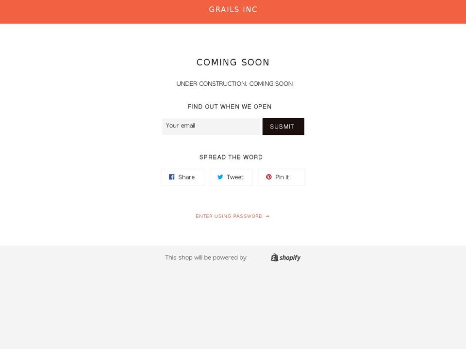 grailsinc.com — Shopify storefront screenshot