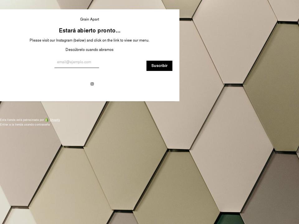 grain-apart.com shopify website screenshot