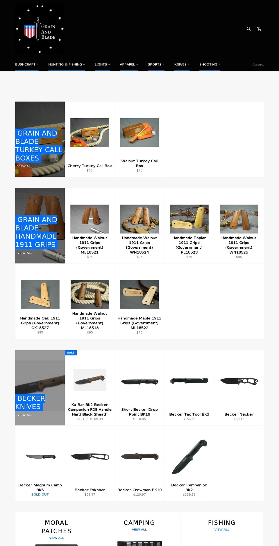 grainandblade.com — Shopify storefront screenshot