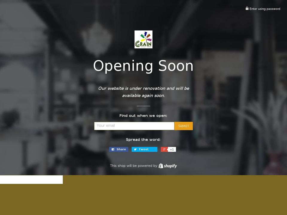 graincoast.com shopify website screenshot